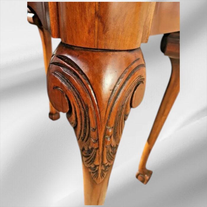 Burr Walnut Card Table/Console Table circa 1930 - Image 3