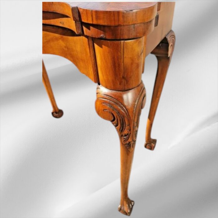Burr Walnut Card Table/Console Table circa 1930 - Image 2