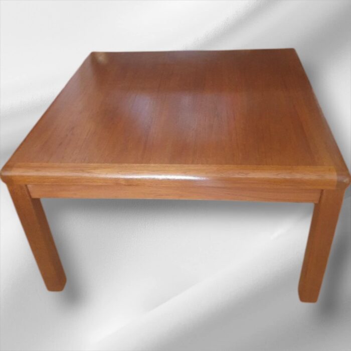 Mid-Century 1960s Danish Teak Hornback Mobel Fabric Glostrup Coffee Table