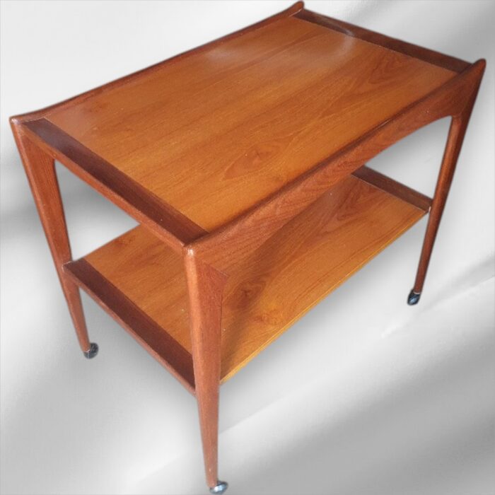 Danish Teak Mid-Century Drinks Trolley - Image 3