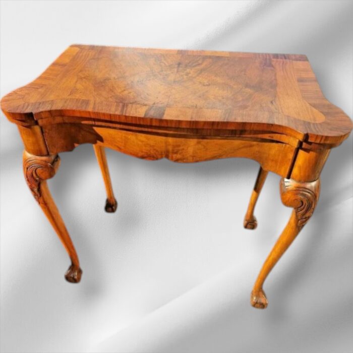 Burr Walnut Card Table/Console Table circa 1930