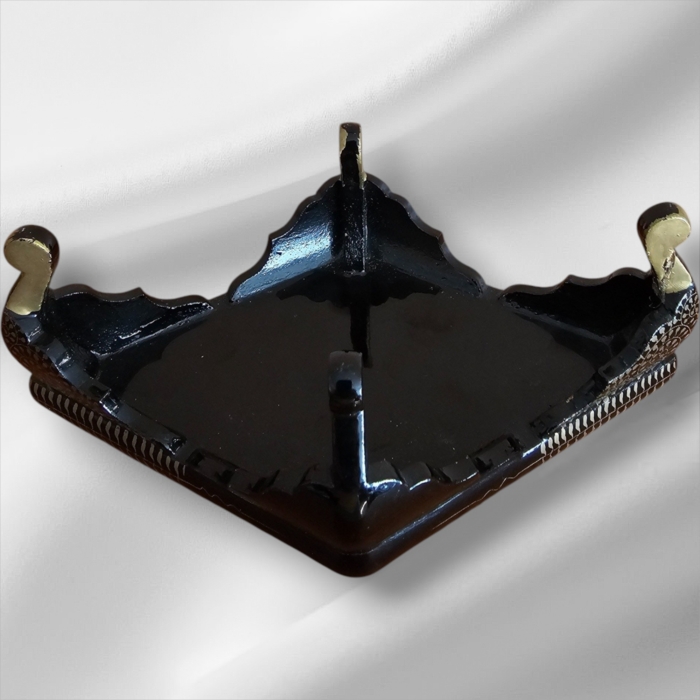Large Vintage Diamond Shape Kokeshi Doll Display Stand - Image 3