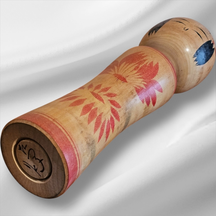Traditional Vintage Japanese Signed Kokeshi Doll - Image 3