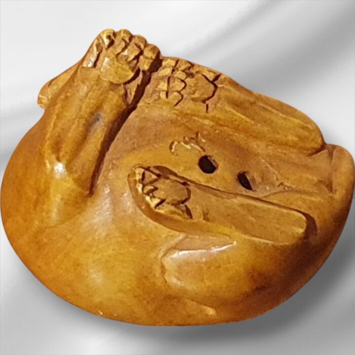 Tiger Hand Carved Signed Netsuke - Image 3