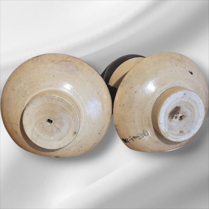 Pair of Vintage Japanese Kokeshi Dolls, Signed Unique Body Design from Japan. - Image 3