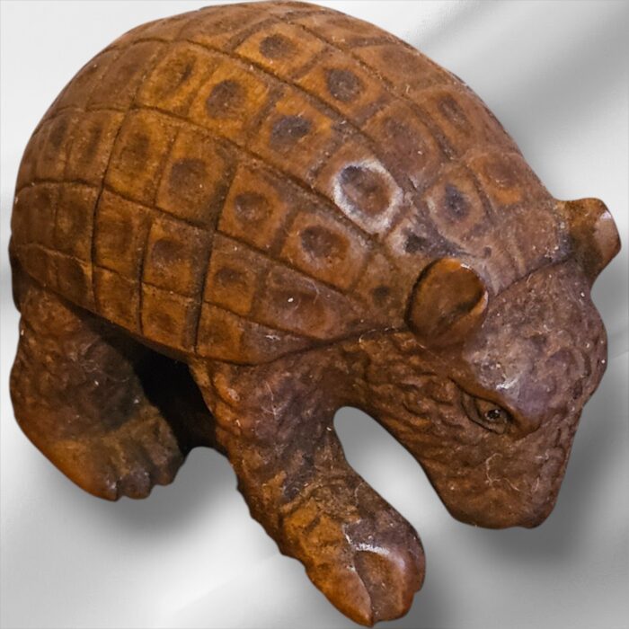 Japanese Signed Hand Carved Pangolin Netsuke - Image 2
