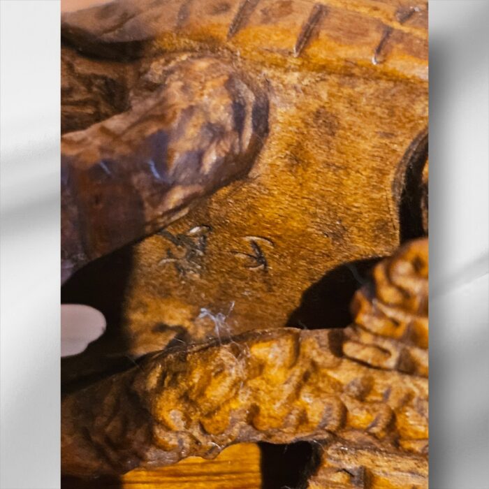 Japanese Signed Hand Carved Pangolin Netsuke - Image 6