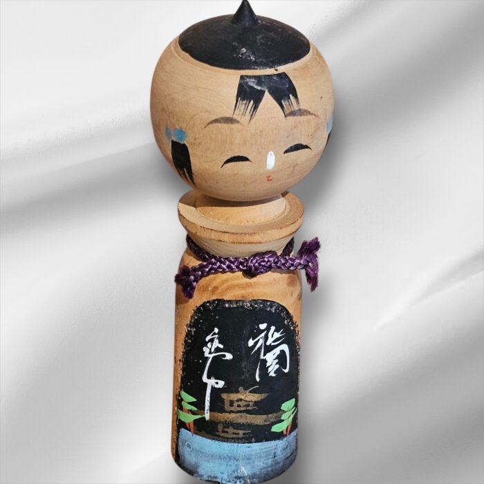 Pair of Small Vintage Japanese Kokeshi Dolls - Image 5