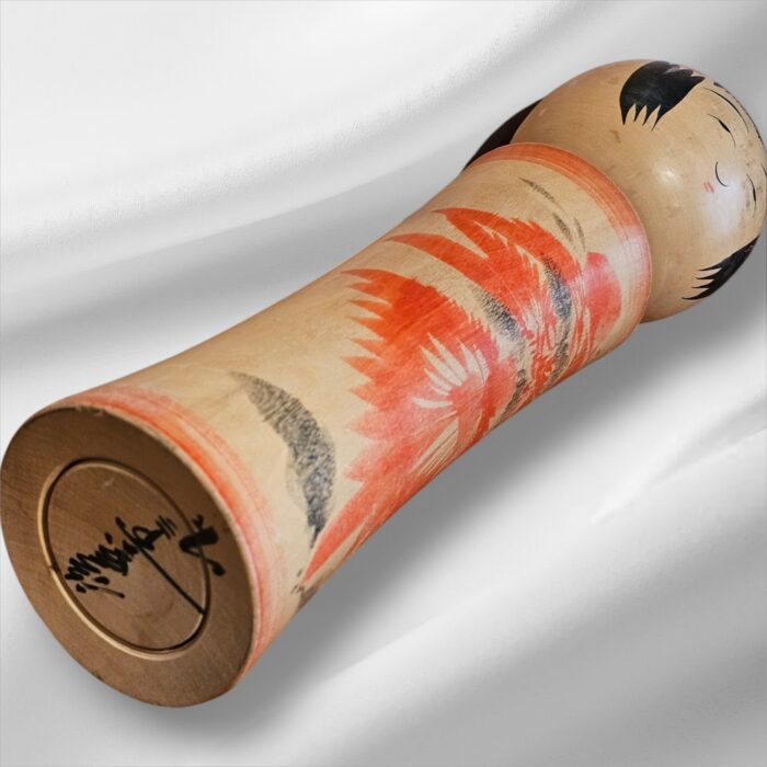 Traditional Vintage Japanese Signed Kokeshi Doll - Image 3